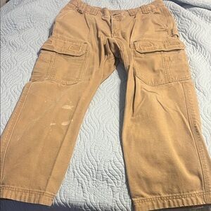 Duluth Trading Co Tan Cargo Work Pants